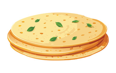 stack of tortilla bun - vector illustration
