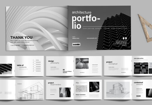 Modern and Clean Architecture Portfolio Layout Template
