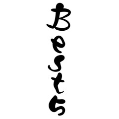 Best5を手書き文字で