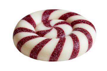 Classic Christmas Candy Cane Stripes, Festive Red and White Sweet Treat Illustration winter design on transparent background