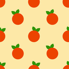 Seamless pattern with orange fruit	
