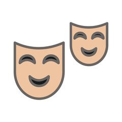 Theatre masks Vector Icon