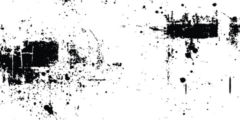 Abstract ink splatter background with black and white textures. Black ink splashes on white background. Abstract grunge texture.