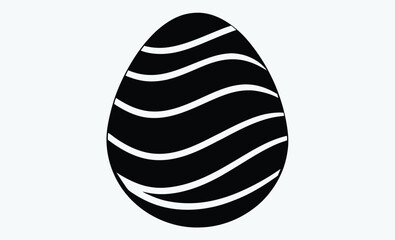 Easter egg silhouette, Easter Eggs Silhouette Vector, Eggs Vector illustration, Cute spring graphic