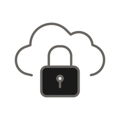 Cloud Security Vector Icon