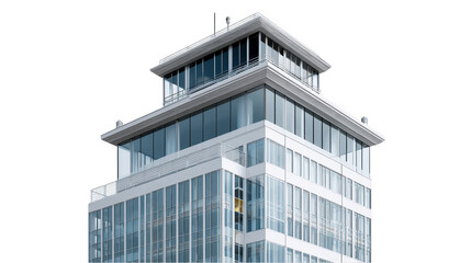 Fototapeta premium Modern White Building Exterior isolated on transparent background