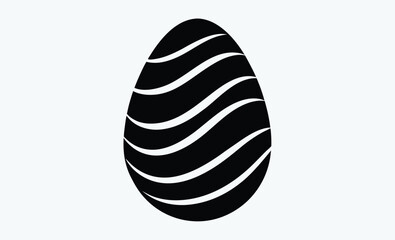 Easter egg silhouette, Easter Eggs Silhouette Vector, Eggs Vector illustration, Cute spring graphic