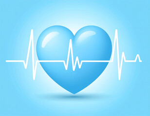 Heart with heartbit graph - medicine concept