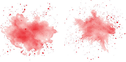 Abstract red watercolor splash on white background.
Vector red watercolor brush strokes isolated on a white background. Red paint splashes on white, red ink splashes, abstract red watercolor splash