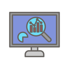 Social Media Analytics Vector Icon