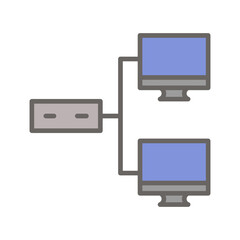 Network Bridge Vector Icon