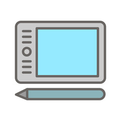 Graphics Tablet Vector Icon