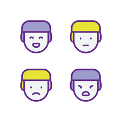 Emotional Wellbeing vector icons stock illustration