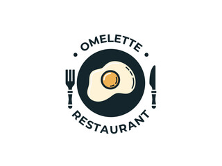 Restaurant Omelette Logo Template – Editable AI Vector. Perfect for cafes, diners and food brands. Customize text, colors and layout. High-resolution, print-ready, layered Illustrator file