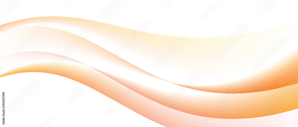 Poster yellow gradient wave curve shape design transparent background