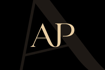 AP or PA letter logo icon design. Classic style luxury initials monogram.