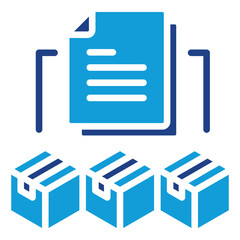 Data Product Dual Tone Blue Fill - Documents and Packages