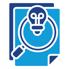 Hypothesis Dual Tone Blue Fill - Idea and Research Icon