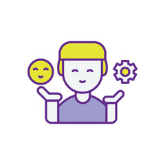 Stress Management vector icons stock illustration