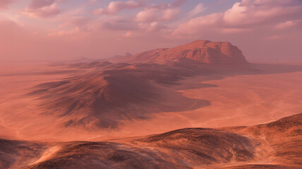 Fototapeta premium An abstract fantastic background of a desert landscape