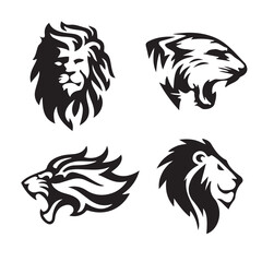 Modern Lion Head Logo Realistic Lion Head Graphic Geometric Lion Head Icon