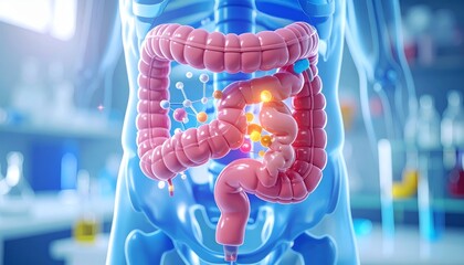 Scientific animation chemical reactions in the human gut