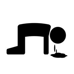 吐き戻す人のピクトグラム