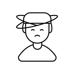 Anxiety vector icons stock illustration