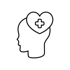 Mental Health Support vector icons stock illustration