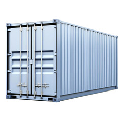 A isolated close-up of a sea container