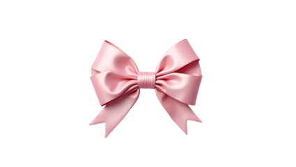 pink bow isolated on white background