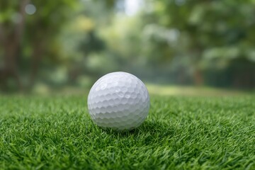 Obraz premium Golf Ball on Green Grass