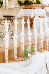 Communion Candles During First Holy Communion Mass Ceremony