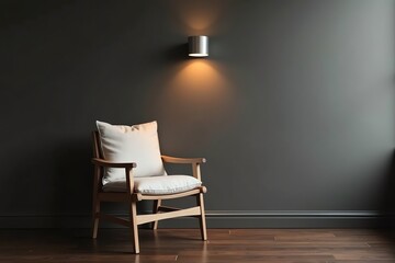 Fototapeta premium Tranquil interior featuring a cozy chair