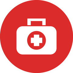 Fototapeta premium Red cross medical icon on white background. Medical sign isolated.