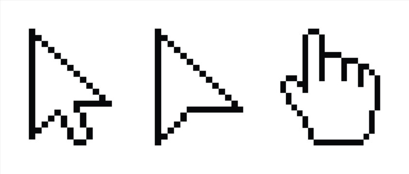 cursor icon, mouse pointer click icon vector illustration