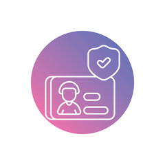 Secure Identity Supplier vector icons stock illustration