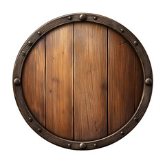 Fototapeta premium Wooden barrel's texture with metallic elements