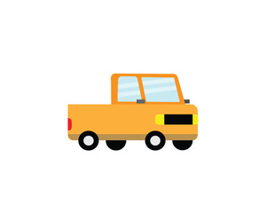 Small transport truck on a white background