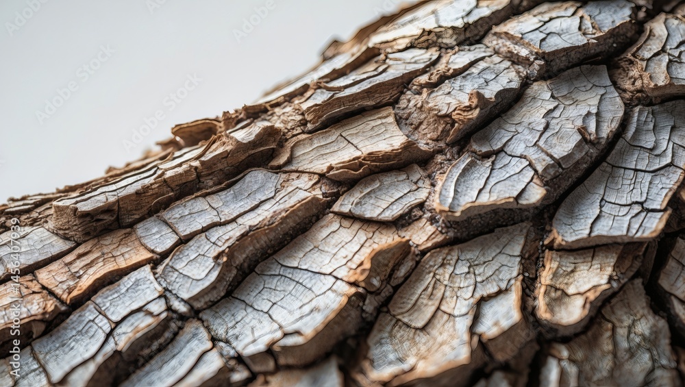 Aufkleber A close-up shot of tree bark, showcasing a textured surface with rough patterns. It has a unique and natural appearance.