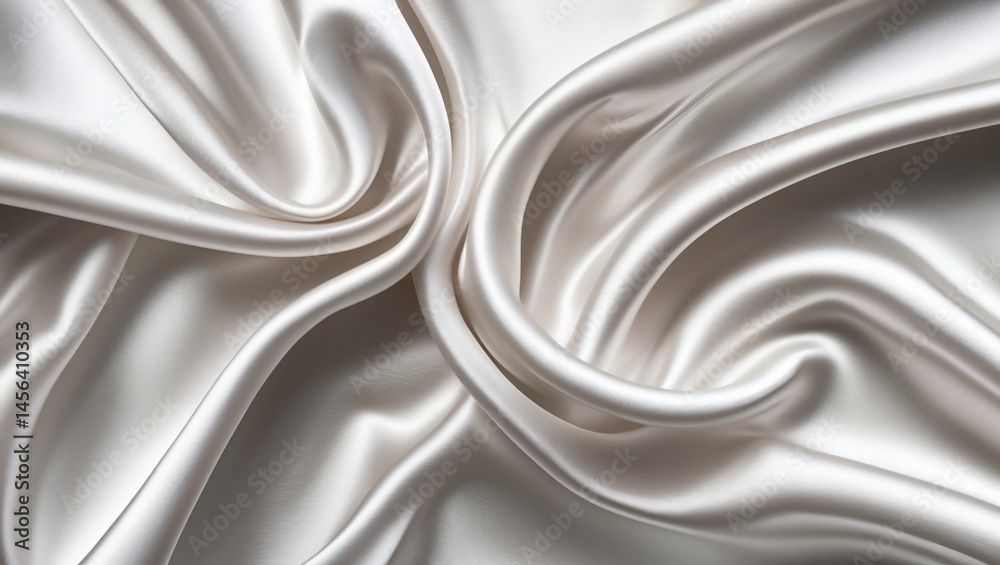 Poster a close-up of shimmering fabric, showing off luxurious details and soft textures. the folds and curv