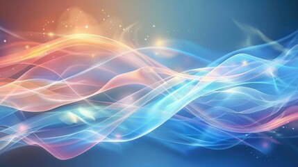 Obraz premium Layered abstract shapes overlapping in warm earth tones. Digital image for artistic and natural design. Background image of digital wave waving with vibrant color. Flowing motion concept. AIG51.