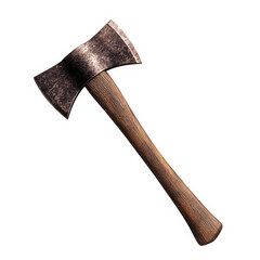 Glossy hand axe icon on black background for design projects.