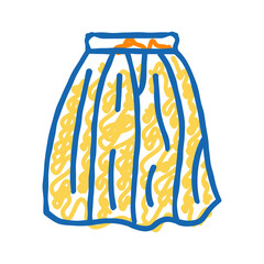 gathered skirt icon doodle illustration