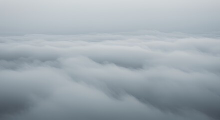 Above the Clouds: A Serene Aerial View of Endless White Cloudscape