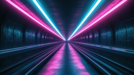 Neon tunnel background