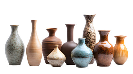 Elegant Collection of Handcrafted Pottery Vases in Various Shapes for Home Decor
