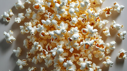 closeup of freshly Popcorn ai genrative