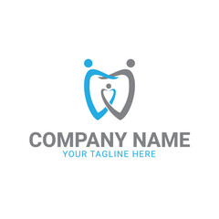 Dental clinic vector logo design.