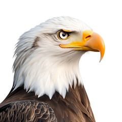 Obraz premium Close-up portrait of a majestic Bald Eagle showcasing its striking features and sharp gaze